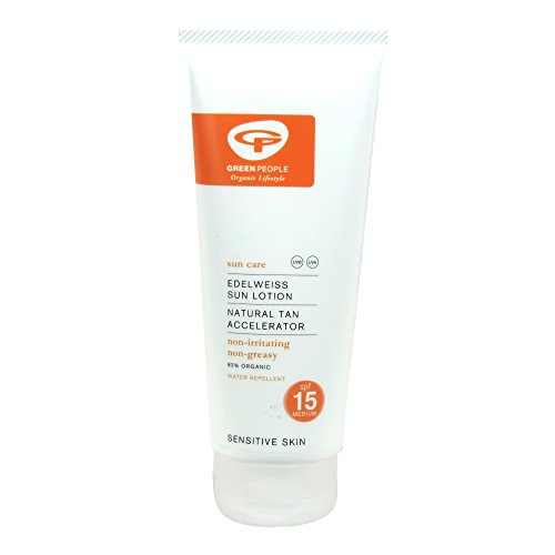 Green People - Sun Care - Edelweiss Sun Lotion SPF 15 Natural Tan Accelerator - 100ml (Case of 6)