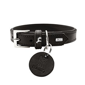 Collar Larvik, 60 Soft Genuine Cow Leather, Black/Black | Hunter
