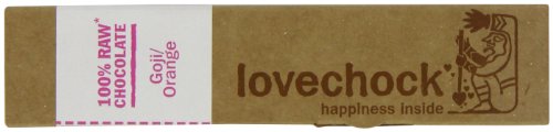 Lovechock Organic Goji and Orange Raw Chocolate Bar 40 g  (Pack of 24)