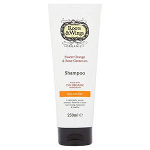 Roots & Wings Organic Balancing Sweet Orange and Rose Geranium Shampoo 250ml