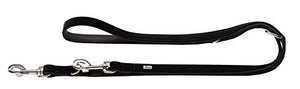 Training Leash Softie 20/200 Nickel Artificial Leather Black/ Black | Hunter