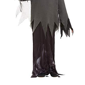 Smiffys 51056ML Ghost Ghoul Costume, Unisex Children, Black, M to L - Age 8-12 years