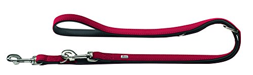 Training Leash Softie 20/200 Nickel Artificial Leather Red/ Black | Hunter
