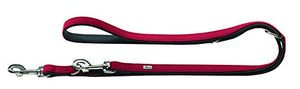 Training Leash Softie 20/200 Nickel Artificial Leather Red/ Black | Hunter