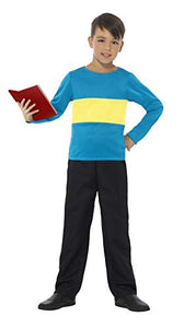 Smiffys Jumper, Blue with Yellow Stripe