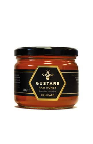 Gustare Delicate Australian Yellow Box Mono Floral Raw Honey, 400 g