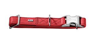 Collar Capri Alu-Strong Gr. L Red, Leather | Hunter