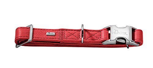 Collar Capri Alu-Strong Gr. S Red, Leather | Hunter