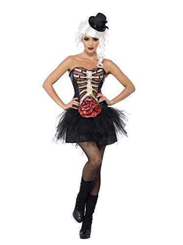 Smiffys Women's Grotesque Burlesque Corset, Size: L, Colour: Black, 41029
