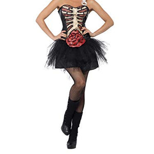 Smiffys Women's Grotesque Burlesque Corset, Size: L, Colour: Black, 41029