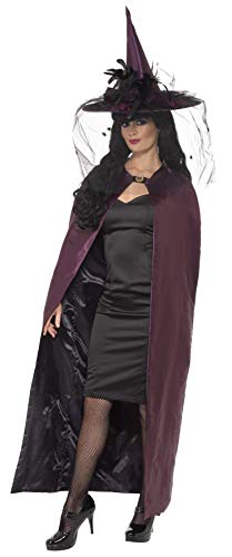 Smiffys Deluxe Reversible Cape - Purple and Black