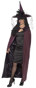 Smiffys Deluxe Reversible Cape - Purple and Black