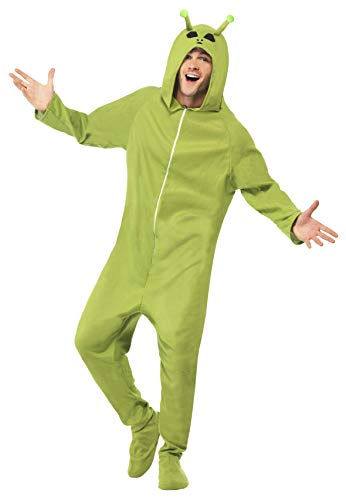 Smiffys Adult Unisex Alien Costume, Hooded All in One, Legends of Evil, Halloween, Size: L, 55004