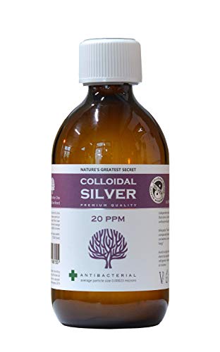 Premium Quality Colloidal Silver 20 ppm Bottle 300ml High pH 9.0