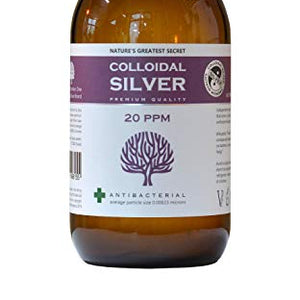 Premium Quality Colloidal Silver 20 ppm Bottle 300ml High pH 9.0