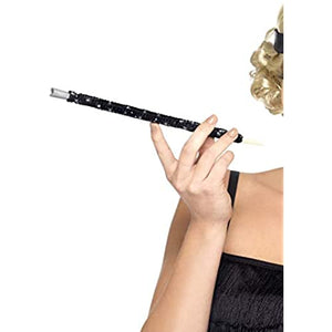 Smiffys Adult Unisex Sequinned Cigarette Holder, Black, One Size, 26284