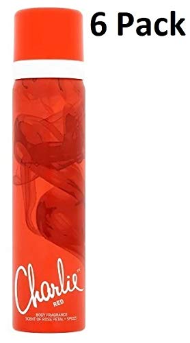 Charlie Red Perfumed Body Spray, 75 ml, Pack of 6