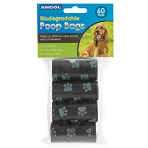 Ancol Paws For The Earth Refill Degradable Poop Bags.4 rolls of 15 bags