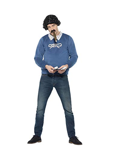 Smiffys 47121M Colombian Gangster Costume, Blue, Medium, 38 - 40-Inch