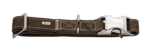 Collar Hunting Alu-Strong Gr. M Brown, Leather | Hunter
