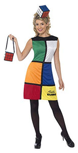 Smiffys Women's Rubik's Cube Costume, Dress, Headband & Bag, Size: M, Color: Multi, 38791
