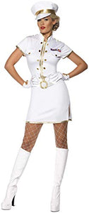 Smiffy's Adult Women's High Seas Captain Costume, Dress, Hat and Gloves, Troops, Serious Fun, Size S, 35260