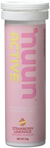 Nuun Active Effervescent Hydration Tablets with Electrolytes, Strawberry Lemonade, Pack of 2 (Total 20 tablets)