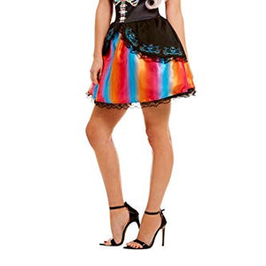 Smiffys 51046M Day of The Dead Señorita Ombre Costume, Women, Black, M - UK Size 12-14