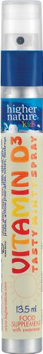 Vitamin D Spray 625iu - Higher Nature Kids Range - 1 Tube - 13ml - 240 Sprays(Approx)