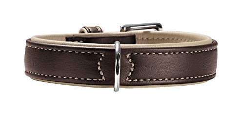 Collar Canadian Elk 30 Nickel Elkleather Brown/Beige, 21-25 Cm | Hunter