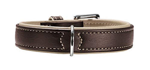 Collar Canadian Elk 30 Nickel Elkleather Brown/Beige, 21-25 Cm | Hunter