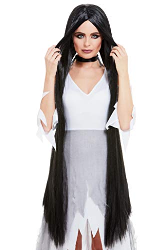 Smiffys 52069 Witch Wig Extra Long, Women, Black