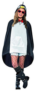 Smiffys Adult Unisex Penguin Party Poncho, Drawstring Bag, Party Ponchos, Serious Fun, One Size, 27609