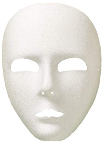 Smiffys Viso Eyemask Full Face - White, Large