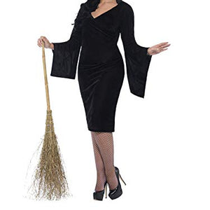 Smiffys Adult Women's Witch Costume, Dress and Hat, Legends of Evil, Halloween, Plus Size X3, 44351