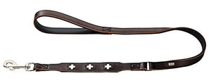 Leash Swiss 18/100 Organic Leather Brown/Nappa Black | Hunter