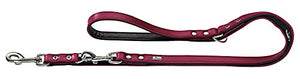 Training Leash Basic 13/200 Ni-Plated Coated Split Leather Raspberry/Black | Hunter