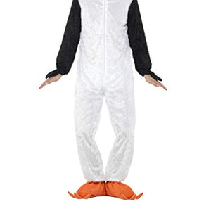Smiffys Men's Penguin Costume, Jumpsuit with Hood, Size: M, Color: Black and White, 31870