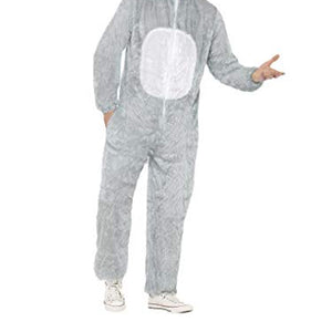 Smiffys Elephant Costume Includes Jumpsuit with Hood Grey L