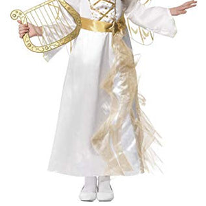 Smiffys Children's Angel Princess Costume, Dress & Halo, Size:S, Colour:White, 39100