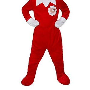 Smiffys 52240L Officially Licensed Shelf Boy Elf Costume, Red, L - Age 10-12 years