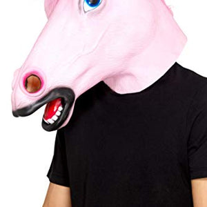 Smiffy's 48874 Unicorn Latex Mask, Unisex-Adult, Pink, One Size