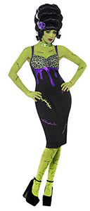 Smiffys Women's Pin Up Frankie Costume, Dress, Flower and Choker, Legends of Evil, Colour: Multi-coloured, Size: L, 23356