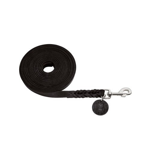 Tracking Leash Solid Education, 11/500 Soft Genuine Cow Leather, Black | Hunter
