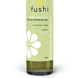 Fushi Organic Evening Primrose Oil 100 ml | Min 10% Gamma Linoleic Acid | Fresh-Pressed | Rich source of Omega 6 fatty acids | Best for Inner Health & Dry Skin | Manufactured in the UK