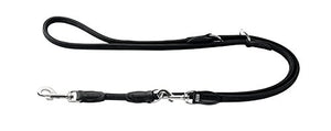 Training Leash R&S Rolling Hills, 8/200 Black/Black, Leather | Hunter