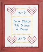 Stamped White Sampler 9"X11"-Love