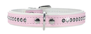 Collar Modern Art Luxus 24/11 Nickel Artificial Leather Pink/White | Hunter