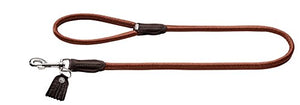 Leash Round & Soft Cody, 10/100 Bison Leather, Cognac | Hunter