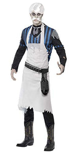 Smiffys Men's Ghost Town Bar Keeper Costume, Top, Apron & Belt with Shot Glass Holders, Ghost Town, Colour: Multi-coloured, Size: M, 29482M